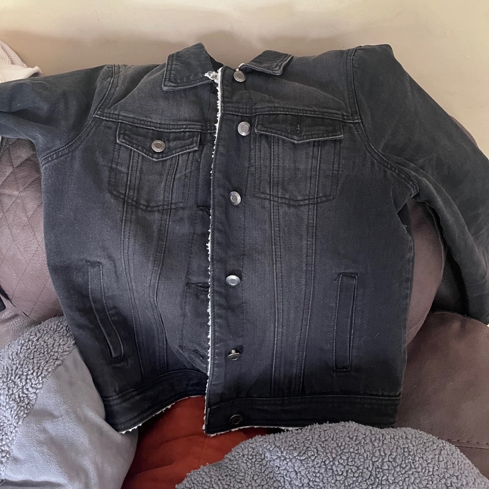 Black denim jacket